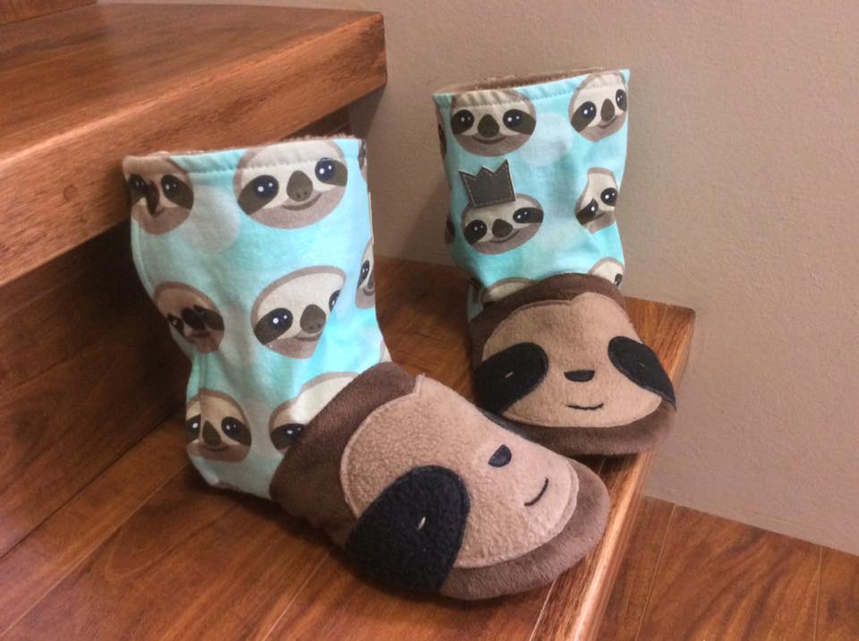 Young Child Sloth Add-on Booties/Shoes