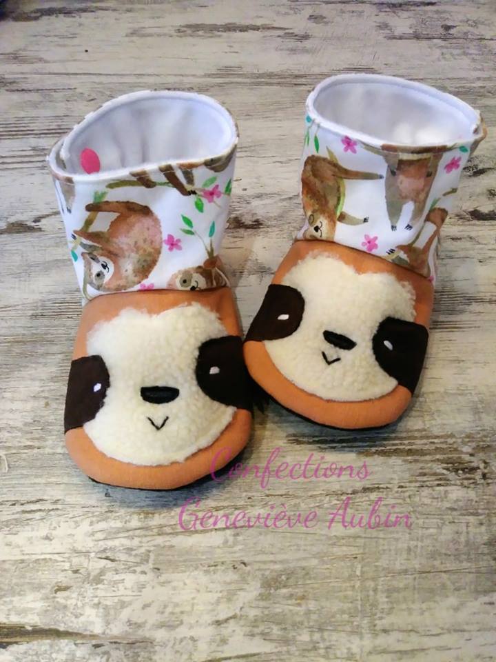 Young Child Sloth Add-on Booties/Shoes