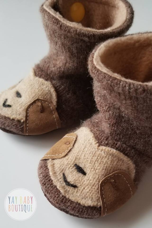 Young Child Sloth Add-on Booties/Shoes