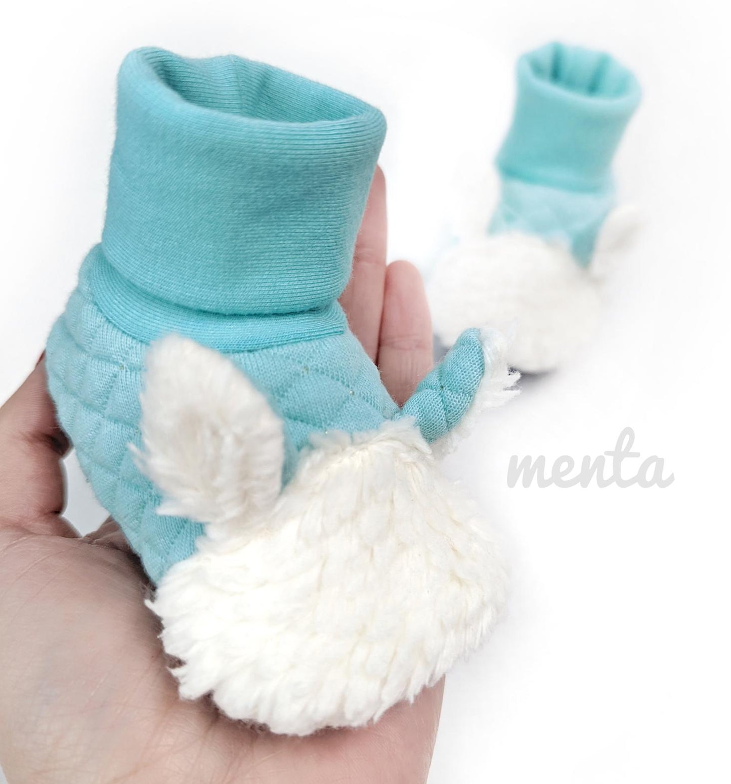 Baby Slip-On Menta Booties