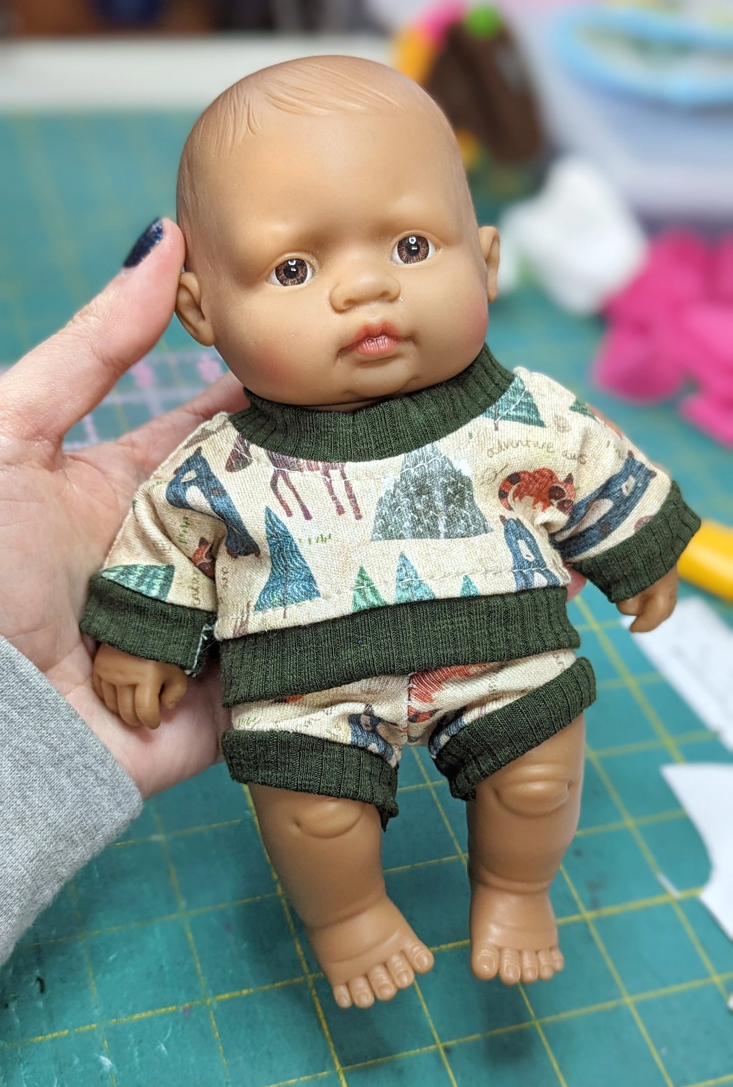 Dolman Shirt, Dress and Romper 8" Doll