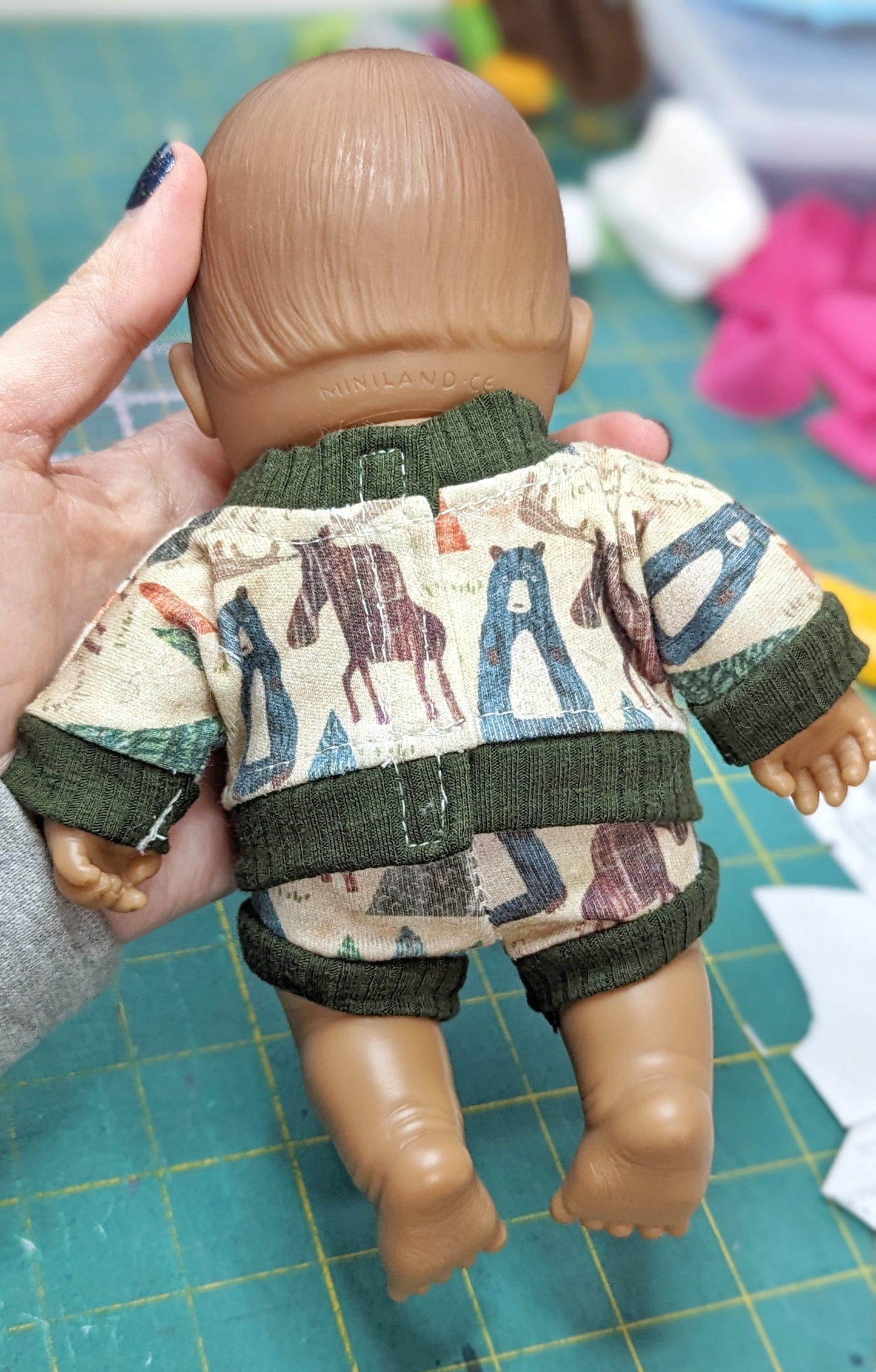 Dolman Shirt, Dress and Romper 8" Doll