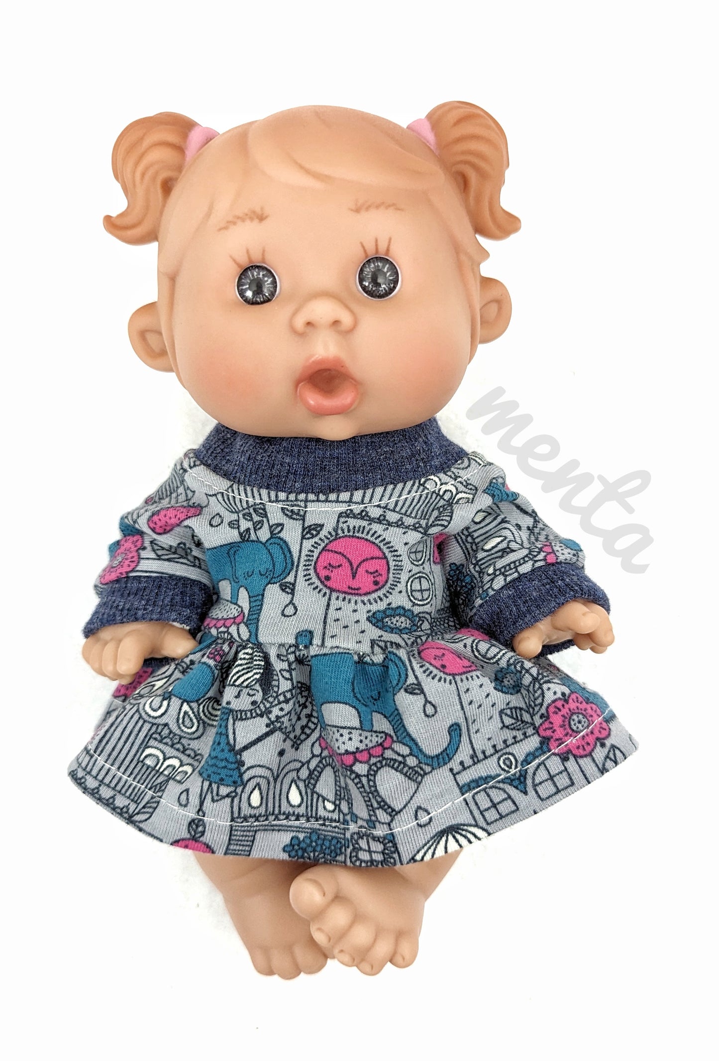 Dolman Shirt, Dress and Romper 8" Doll
