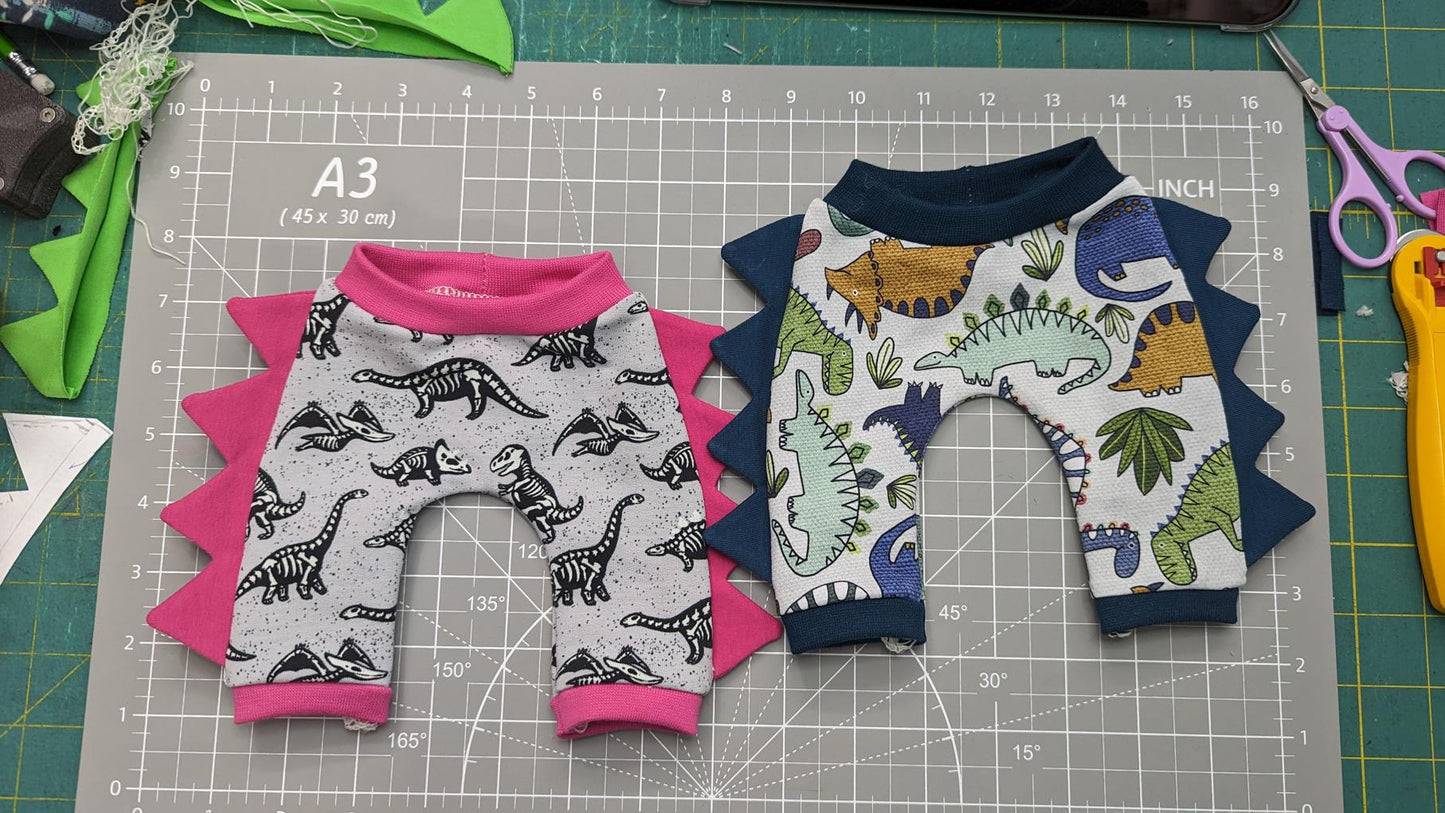 Baggy Pants + Dino Add-on 13" to 15" Dolls