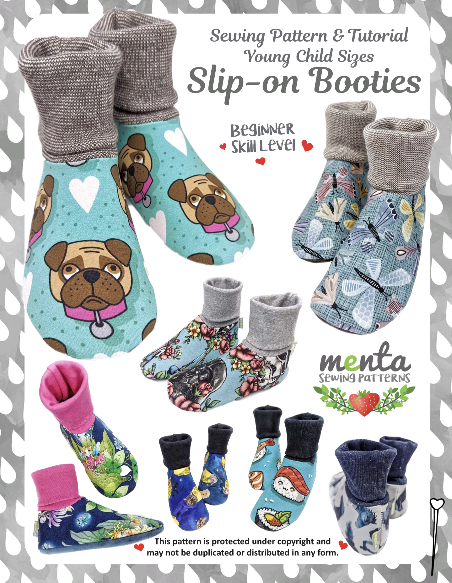 Young Child Slip-On Menta Booties
