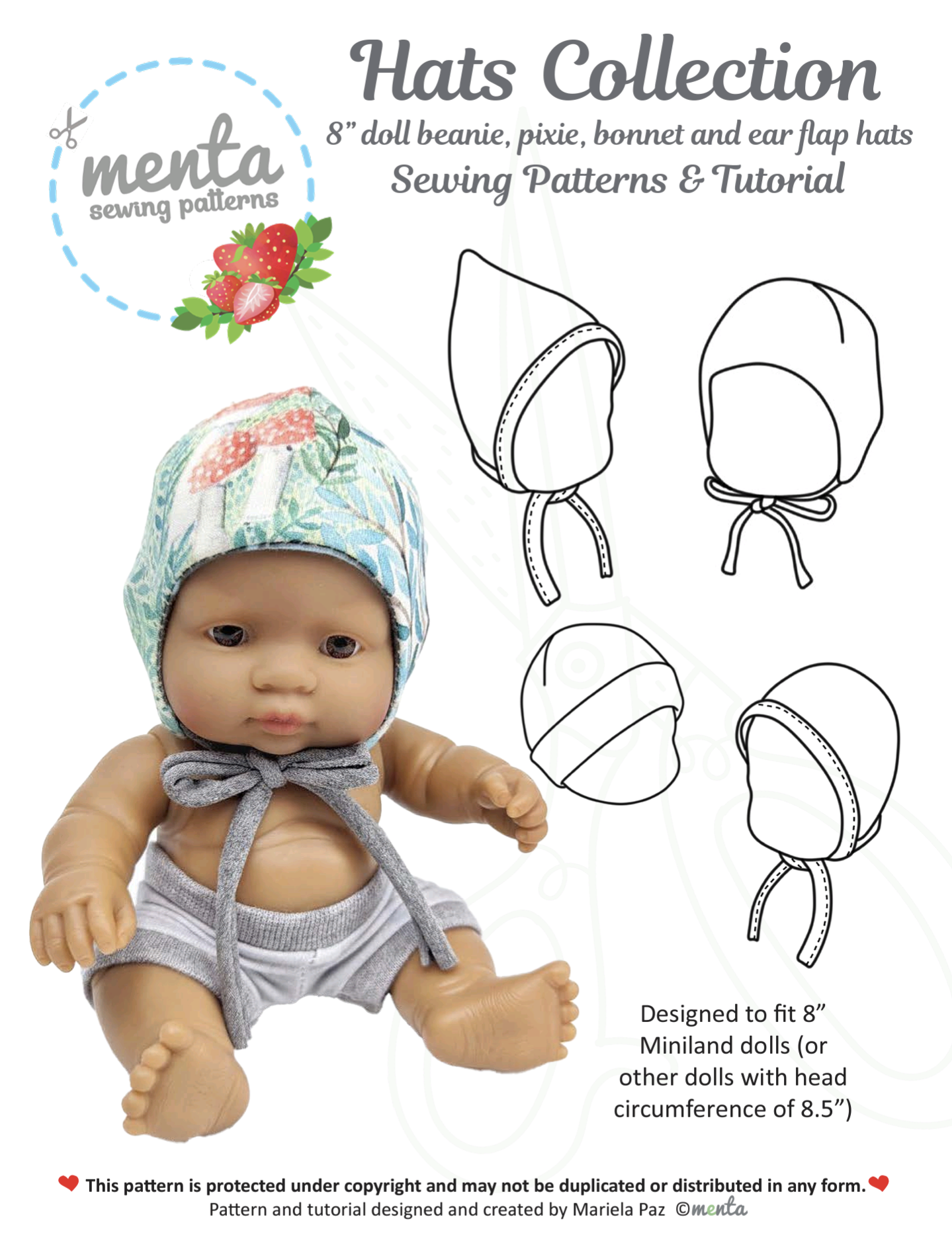 Hats 8" Doll