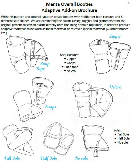 Overall Menta Booties Adaptive Add-on