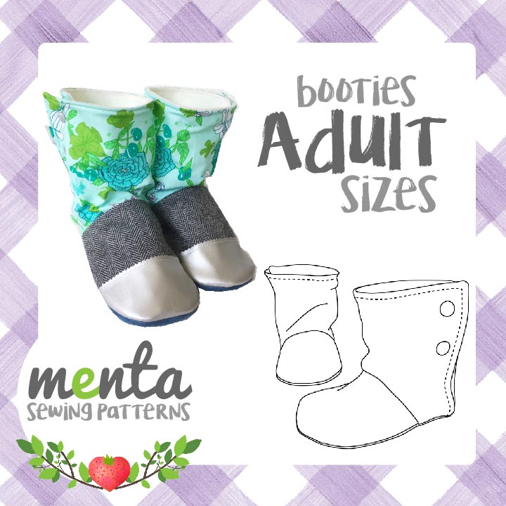 Adult Menta Booties – menta sewing patterns adult-menta-booties-menta-sewing-patterns