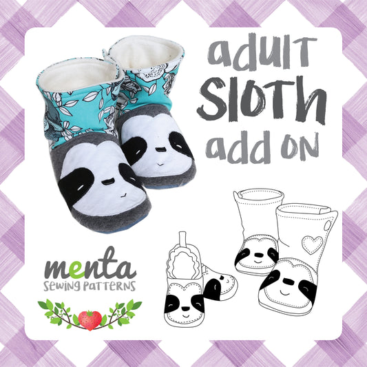 Adult Sloth Add-on Booties/Shoes