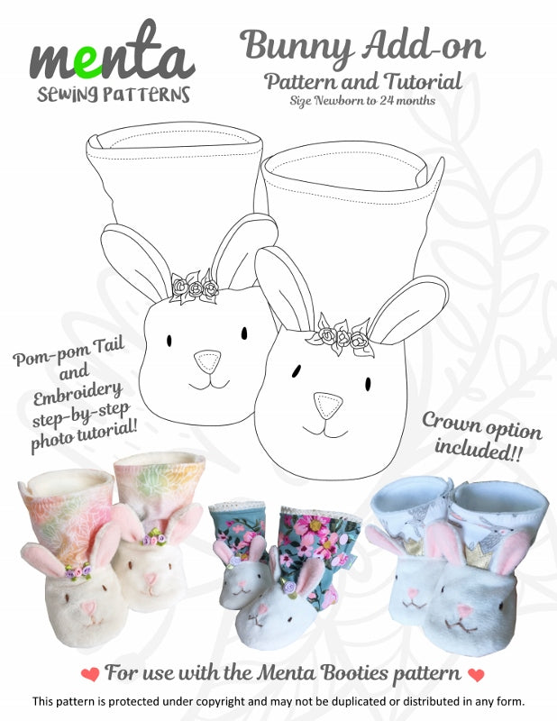 Baby Bunny Booties Add-on