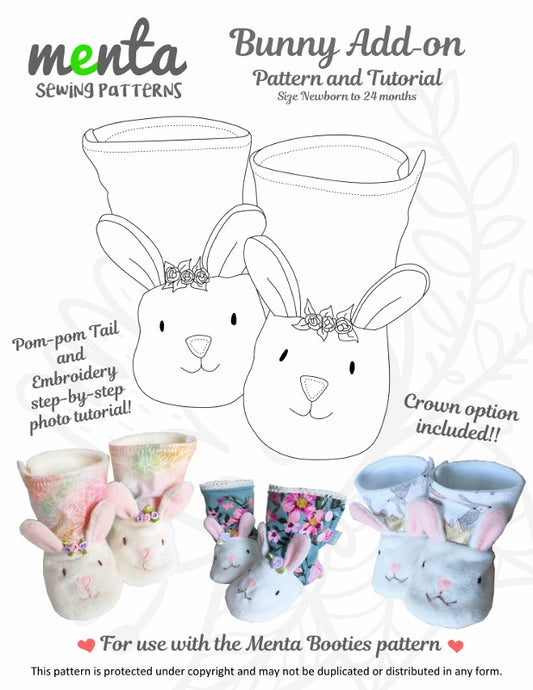 Baby Bunny Booties Add-on
