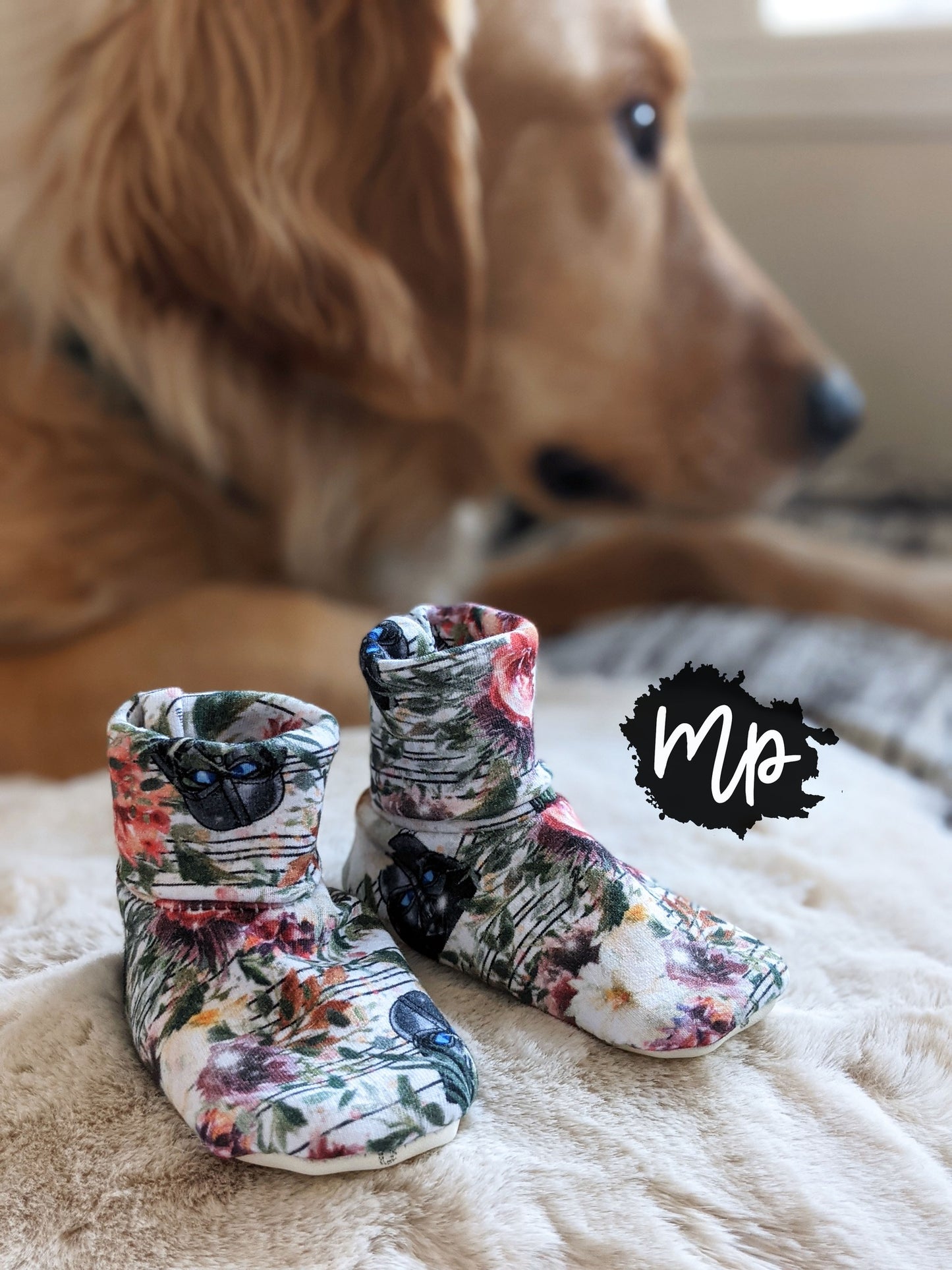 Baby Slip-On Menta Booties