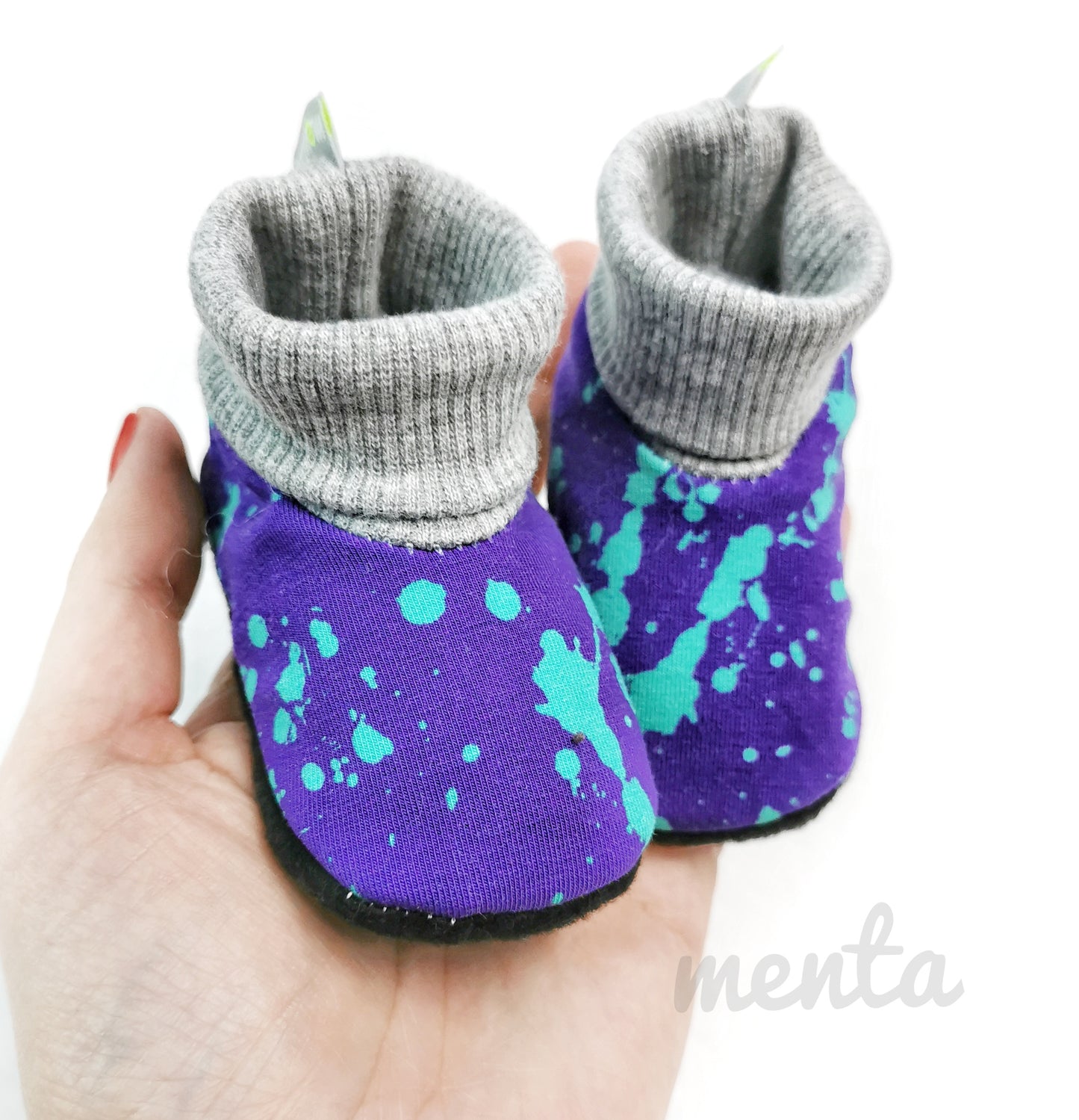 Baby Slip-On Menta Booties