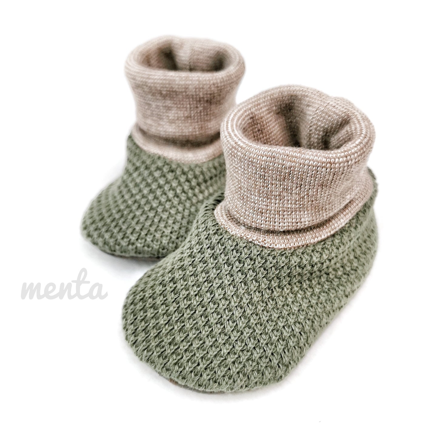 Baby Slip-On Menta Booties