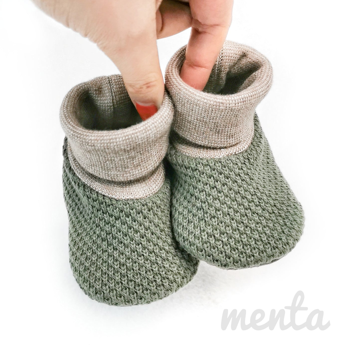 Baby Slip-On Menta Booties