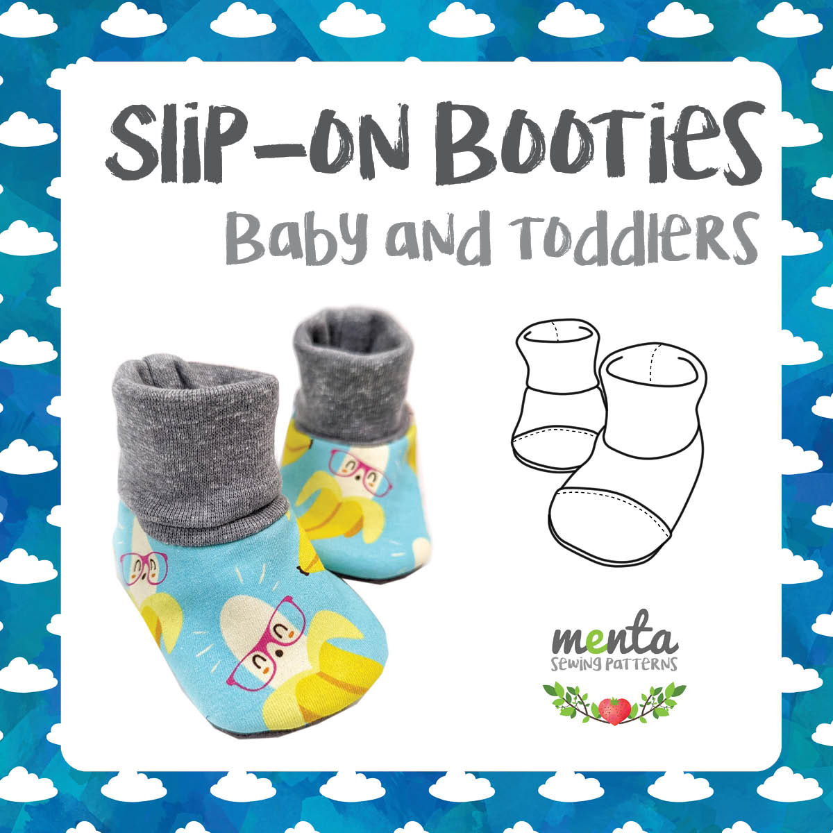 Baby Slip-On Menta Booties