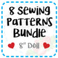 8" Doll Pattern Bundle (8 patterns)